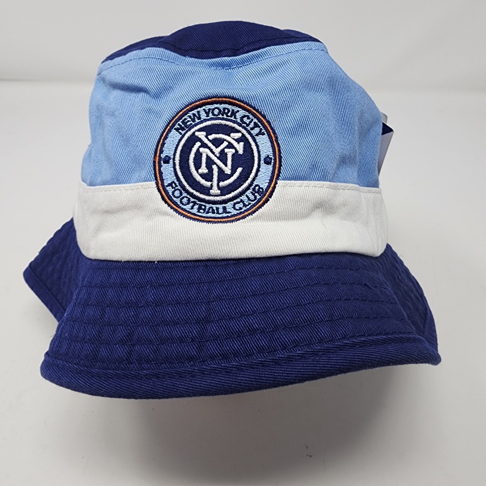 Adidas New York City FC Bucket Hat S/M MLS Soccer Fan Gear Cotton Navy Blue NEW